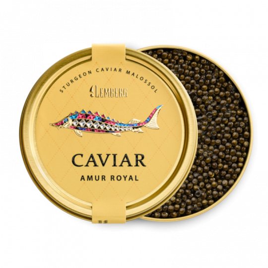 Осетрова ікра амура Lemberg Amur Royal Caviar 250 г у залізній банці