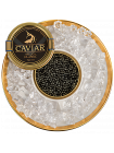 Beluga sturgeon black caviar Aquatir 100 g in a glass jar vacuum