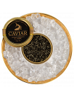 Russian sturgeon black caviar Aquatir 100 g in a glass jar vacuum