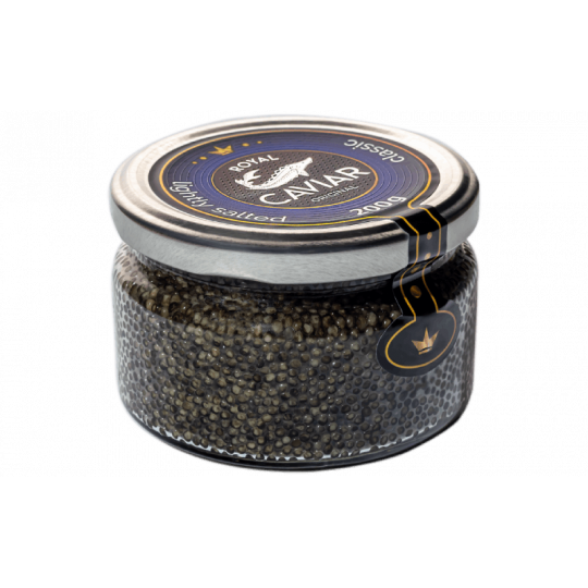 Зерниста ікра осетру Стерляді 200 гр Royal Caviar Classic у скляній банці (вакуум)