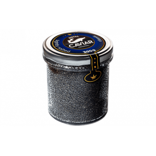 Осетрова ікра стерлядь 300 гр Royal Caviar Classic у скляній банці (вакуум)